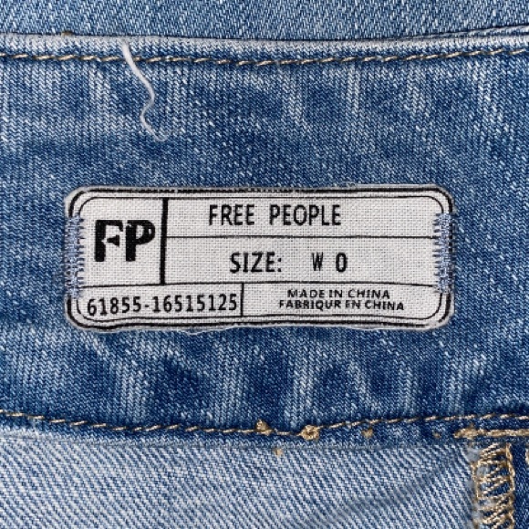 FREE PEOPLE Modern Femme Denim Mini Skirt Size 0 - Picture 4 of 10